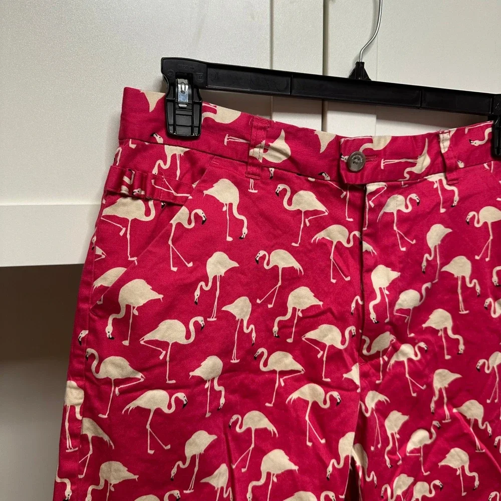 Royal & Awesome Men's Size 34 Pink Flamingo Golf Chino Shorts Novelty Preppy‎